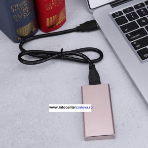 Carcasa externa Mini mSATA la USB3.0, Aluminiu, rack extern SSD Enclosure Box adapter Carcasa externa Mini mSATA la USB3.0, Aluminiu, rack extern SSD Enclosure Box adapter